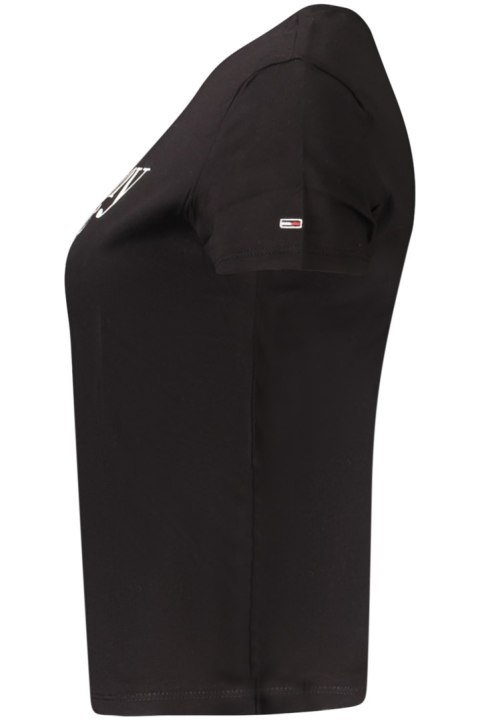 TOMMY HILFIGER KOSZULKA Z KRÓTKIM RĘKAWEM DAMSKA CZARNA (Nero) TOMMY HILFIGER KOSZULKA Z KRÓTKIM RĘKAWEM DAMSKA CZARNA (Nero)