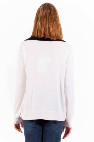 BIAŁY SWETER LOVE MOSCHINO DAMSKI (Bianco)