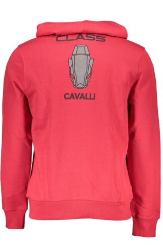 BLUZA KLASY CAVALLI BEZ ZAMKA MĘSKA CZERWONA (Rosso)
