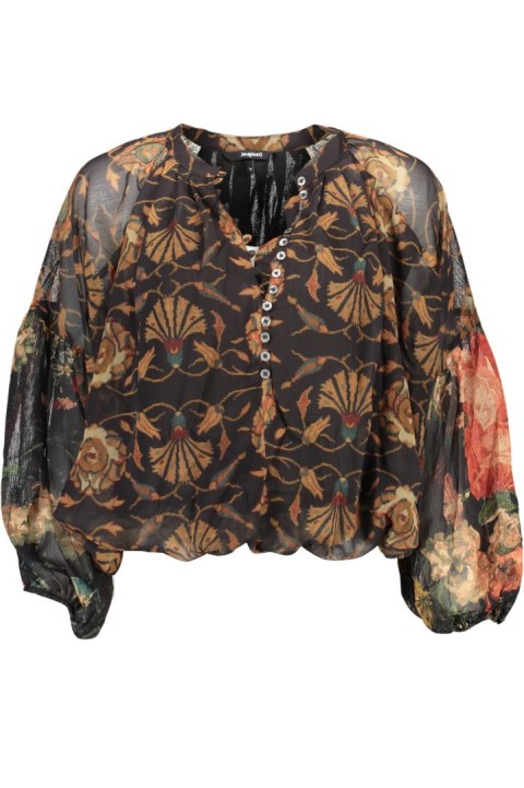 DESIGUAL KOSZULA Z DŁUGIM RĘKAWEM CZARNY CZARNY (Nero)