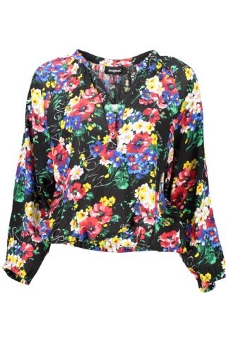 DESIGUAL T-SHIRT Z DŁUGIM RĘKAWEM DAMSKI CZARNY (Nero)