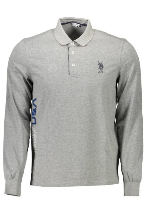 KOSZULKA POLO US Z DŁUGIM RĘKAWEM MĘSKA SZARA (Grigio) KOSZULKA POLO US Z DŁUGIM RĘKAWEM MĘSKA SZARA (Grigio)