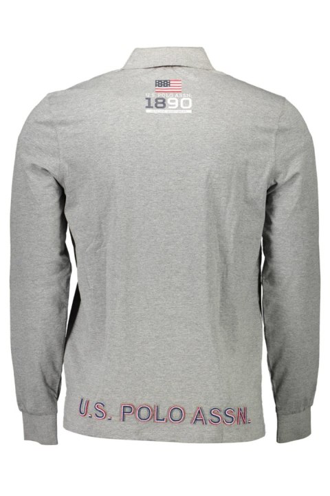 KOSZULKA POLO US Z DŁUGIM RĘKAWEM MĘSKA SZARA (Grigio) KOSZULKA POLO US Z DŁUGIM RĘKAWEM MĘSKA SZARA (Grigio)