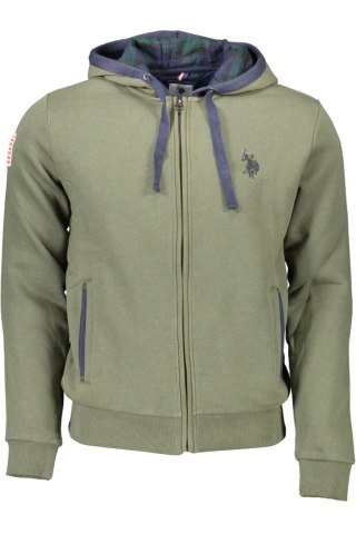 ZIELONA MĘSKA BLUZA Z ZAMKIEM US POLO (Verde)