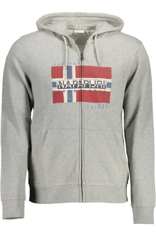 BLUZA NAPAPIJRI Z ZAMKIEM MĘSKA SZARA (Grigio)
