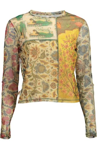 DESIGUAL T-SHIRT Z DŁUGIM RĘKAWEM DAMSKI BEŻOWY (Beige)