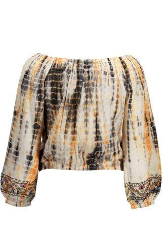 DESIGUAL T-SHIRT Z DŁUGIM RĘKAWEM DAMSKI BEŻOWY (Beige)
