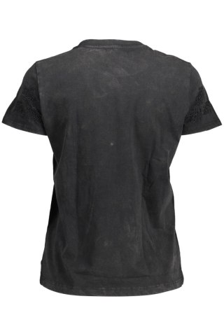 DESIGUAL T-SHIRT Z KRÓTKIM RĘKAWEM DAMSKI CZARNY (Nero)