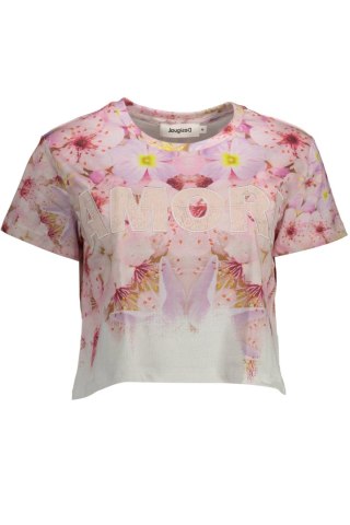 DESIGUAL T-SHIRT Z KRÓTKIM RĘKAWEM RÓŻOWY (Rosa)