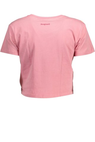 DESIGUAL T-SHIRT Z KRÓTKIM RĘKAWEM RÓŻOWY (Rosa)