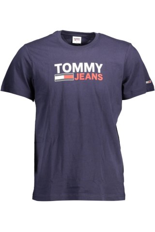 T-SHIRT MĘSKI Z KRÓTKIM RĘKAWEM TOMMY HILFIGER NIEBIESKI (Blu)