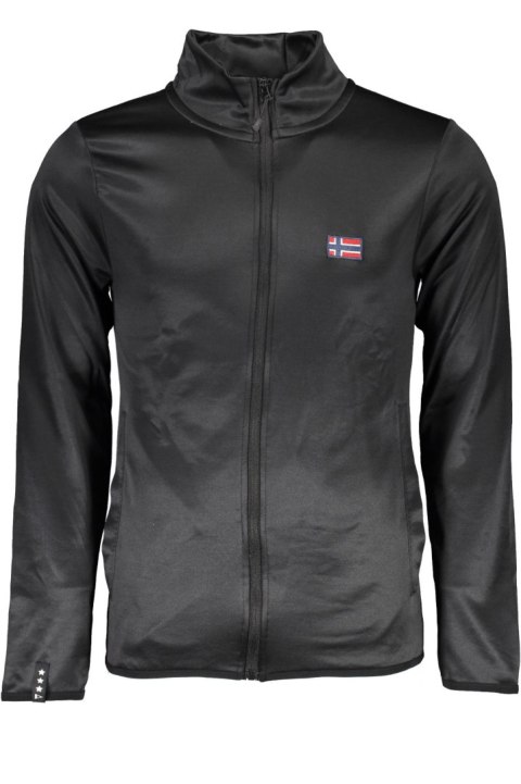 BLUZA NORWEGIA 1963 Z ZAMKIEM MĘSKA CZARNA (Nero) BLUZA NORWEGIA 1963 Z ZAMKIEM MĘSKA CZARNA (Nero)