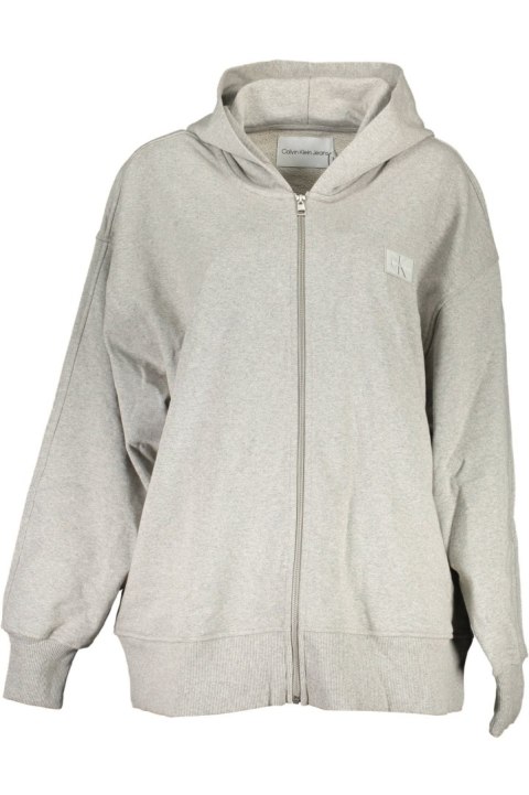 CALVIN KLEIN BLUZA Z ZAMKIEM DAMSKA SZARA (Grigio) CALVIN KLEIN BLUZA Z ZAMKIEM DAMSKA SZARA (Grigio)