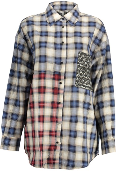 DESIGUAL KOSZULA Z DŁUGIM RĘKAWEM NIEBIESKA DAMSKA (Blu) DESIGUAL KOSZULA Z DŁUGIM RĘKAWEM NIEBIESKA DAMSKA (Blu)