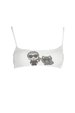 KARL LAGERFELD KĄPIELOWY TOP DAMSKI BIAŁY (Bianco)