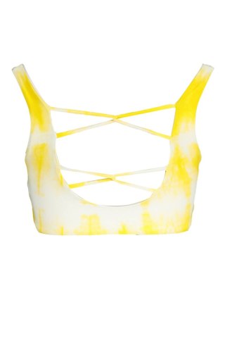 KARL LAGERFELD KOSTIUM KĄPIELOWY TOP DAMSKI ŻÓŁTY (Giallo)