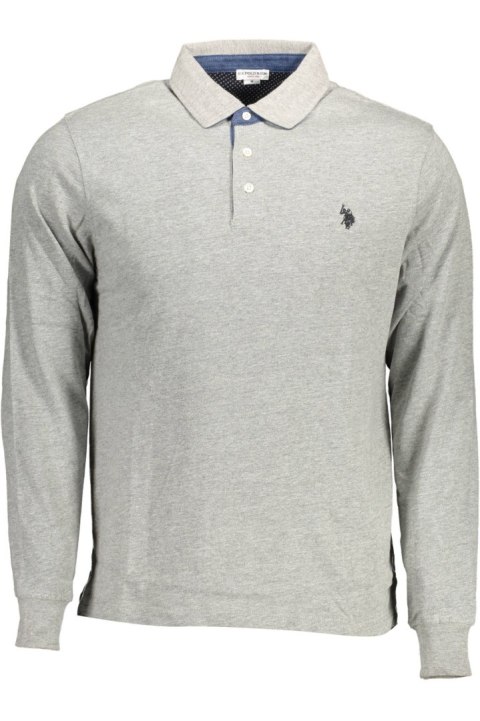 KOSZULKA POLO Z DŁUGIM RĘKAWEM US POLO, MĘSKA, SZARA (Grigio) KOSZULKA POLO Z DŁUGIM RĘKAWEM US POLO, MĘSKA, SZARA (Grigio)