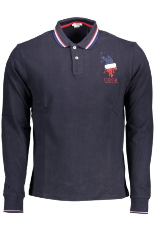 NIEBIESKA MĘSKA KOSZULKA POLO Z DŁUGIM RĘKAWEM US POLO (Blu)