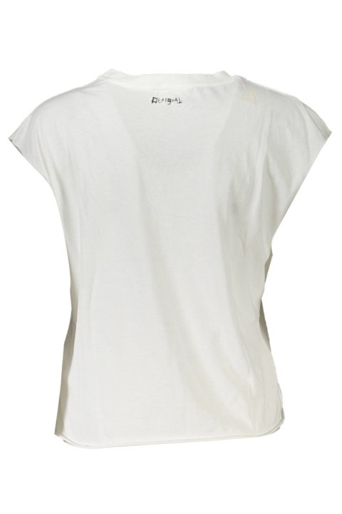 DESIGUAL BIAŁY DAMSKI T-SHIRT BEZ RĘKAWÓW (Bianco) DESIGUAL BIAŁY DAMSKI T-SHIRT BEZ RĘKAWÓW (Bianco)