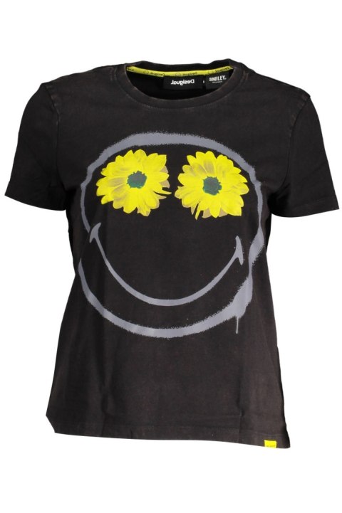 DESIGUAL CZARNY T-SHIRT DAMSKI Z KRÓTKIM RĘKAWEM (Nero) DESIGUAL CZARNY T-SHIRT DAMSKI Z KRÓTKIM RĘKAWEM (Nero)
