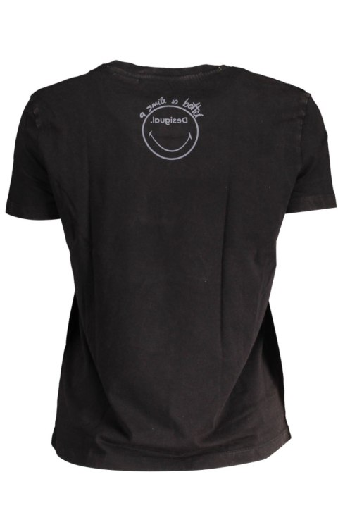 DESIGUAL CZARNY T-SHIRT DAMSKI Z KRÓTKIM RĘKAWEM (Nero) DESIGUAL CZARNY T-SHIRT DAMSKI Z KRÓTKIM RĘKAWEM (Nero)
