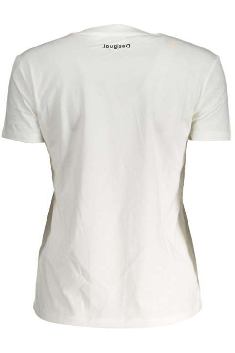 DESIGUAL DAMSKI T-SHIRT Z KRÓTKIM RĘKAWEM BIAŁY (Bianco) DESIGUAL DAMSKI T-SHIRT Z KRÓTKIM RĘKAWEM BIAŁY (Bianco)