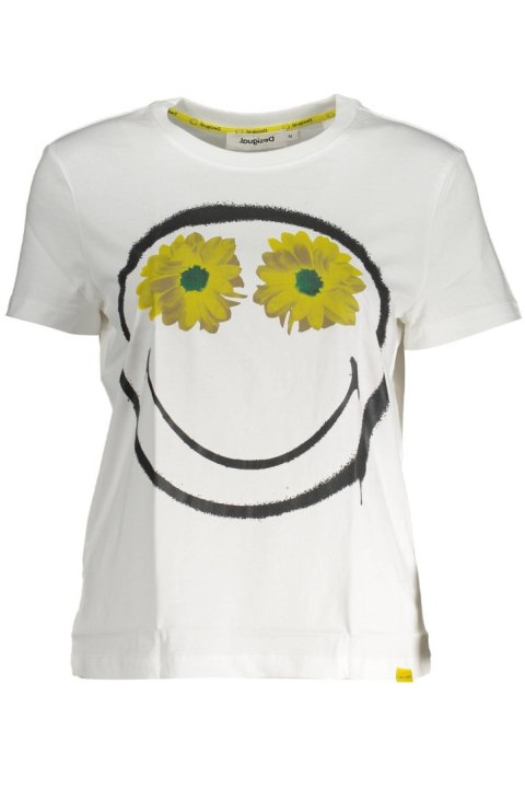 DESIGUAL DAMSKI T-SHIRT Z KRÓTKIM RĘKAWEM, BIAŁY (Bianco) DESIGUAL DAMSKI T-SHIRT Z KRÓTKIM RĘKAWEM, BIAŁY (Bianco)