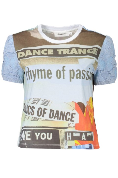DESIGUAL JASNONIEBIESKI DAMSKI T-SHIRT Z KRÓTKIM RĘKAWEM (Azzurro) DESIGUAL JASNONIEBIESKI DAMSKI T-SHIRT Z KRÓTKIM RĘKAWEM (Azzurro)