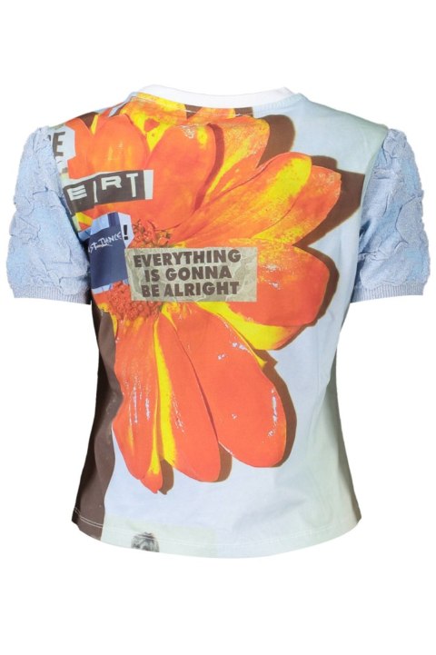DESIGUAL JASNONIEBIESKI DAMSKI T-SHIRT Z KRÓTKIM RĘKAWEM (Azzurro) DESIGUAL JASNONIEBIESKI DAMSKI T-SHIRT Z KRÓTKIM RĘKAWEM (Azzurro)