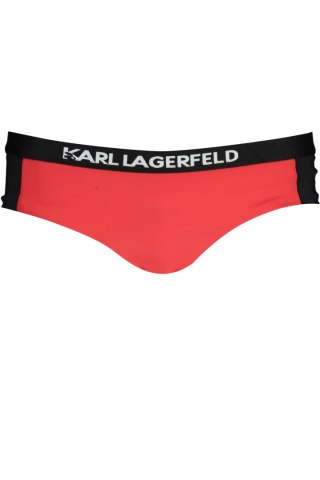 KARL LAGERFELD KOSTIUM KĄPIELOWY Z BOCZNYM DOLEM DAMSKI CZERWONY (Rosso)