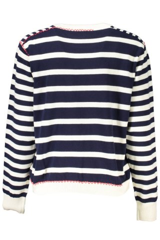 NIEBIESKI SWETER DESIGUAL DAMSKI (Blu)