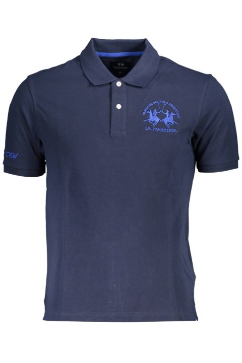 KOSZULKA POLO LA MARTINA Z KRÓTKIM RĘKAWEM NIEBIESKA (Blu) KOSZULKA POLO LA MARTINA Z KRÓTKIM RĘKAWEM NIEBIESKA (Blu)