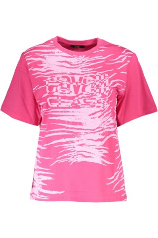 DAMSKI T-SHIRT Z KRÓTKIM RĘKAWEM CAVALLI CLASS RÓŻOWY (Rosa)