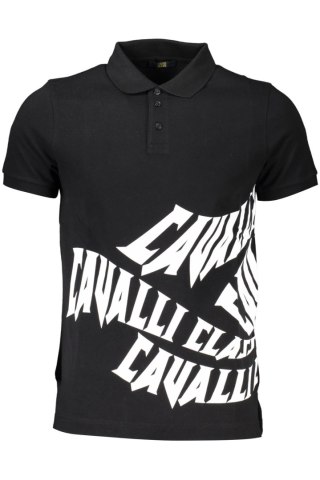 KOSZULKA POLO CAVALLI CLASS KRÓTKI RĘKAW MĘSKA CZARNA (Nero)