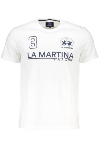 LA MARTINA BIAŁY MĘSKI T-SHIRT Z KRÓTKIM RĘKAWEM (Bianco)