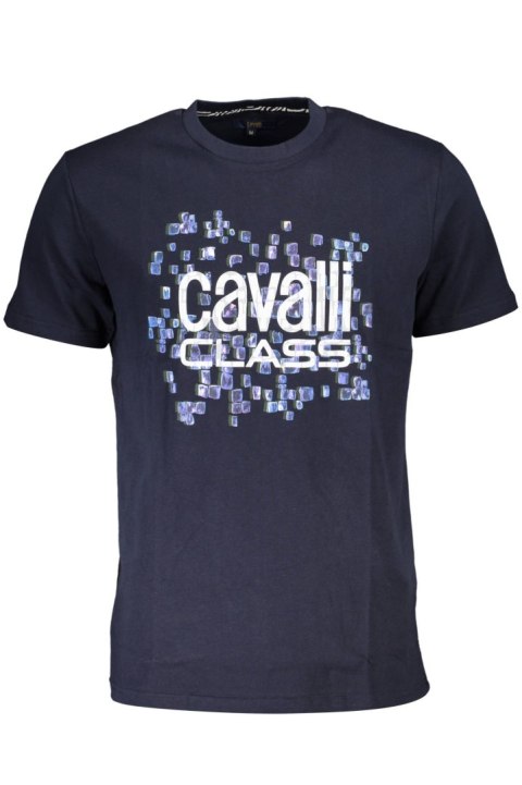 CAVALLI CLASS T-SHIRT Z KRÓTKIM RĘKAWEM MĘSKI NIEBIESKI (Blu) CAVALLI CLASS T-SHIRT Z KRÓTKIM RĘKAWEM MĘSKI NIEBIESKI (Blu)