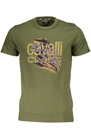 CAVALLI CLASS T-SHIRT Z KRÓTKIM RĘKAWEM MĘSKI ZIELONY (Verde)
