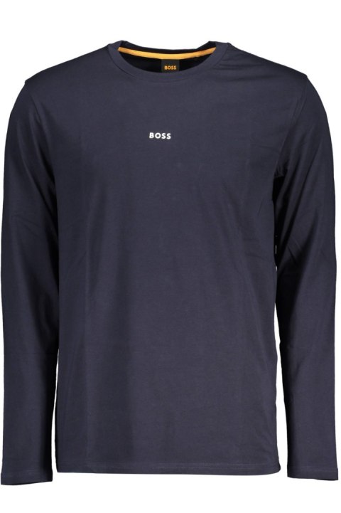 MĘSKI T-SHIRT Z DŁUGIM RĘKAWEM HUGO BOSS NIEBIESKI (Blu) MĘSKI T-SHIRT Z DŁUGIM RĘKAWEM HUGO BOSS NIEBIESKI (Blu)
