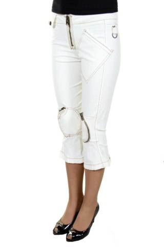 BIAŁY DAMSKI SPODNIE RYBKI KING&#39;S JEANS (Bianco)