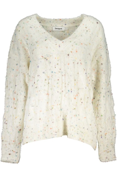 BIAŁY SWETER DESIGUAL DAMSKI (Bianco)