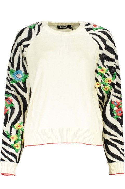 BIAŁY SWETER DESIGUAL DAMSKI (Bianco) BIAŁY SWETER DESIGUAL DAMSKI (Bianco)