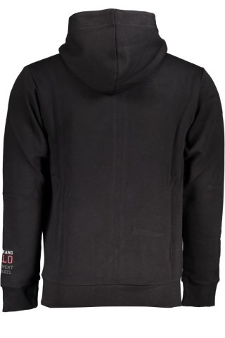 CZARNA BLUZA MĘSKA Z ZAMKIEM US GRAND POLO (Nero)