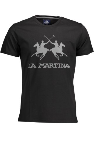 MĘSKA KOSZULKA Z KRÓTKIM RĘKAWEM LA MARTINA CZARNA (Nero)
