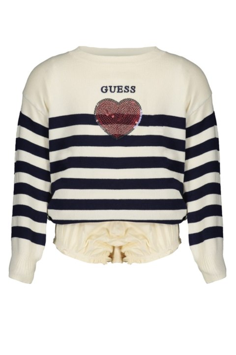 BIAŁY SWETER DZIEWCZYNA GUESS JEANS (Bianco) BIAŁY SWETER DZIEWCZYNA GUESS JEANS (Bianco)