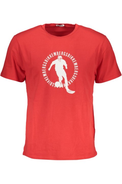 CZERWONY T-SHIRT MĘSKI Z KRÓTKIM RĘKAWEM BIKKEMBERGS (Rosso) CZERWONY T-SHIRT MĘSKI Z KRÓTKIM RĘKAWEM BIKKEMBERGS (Rosso)