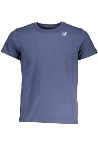 NIEBIESKI T-SHIRT MĘSKI K-WAY Z KRÓTKIM RĘKAWEM (Blu)