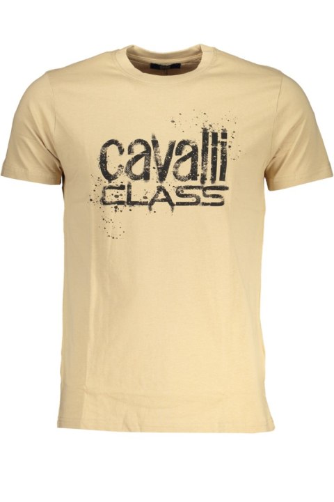 T-SHIRT MĘSKI Z KRÓTKIM RĘKAWEM KLASY CAVALLI BEŻOWY (Beige) T-SHIRT MĘSKI Z KRÓTKIM RĘKAWEM KLASY CAVALLI BEŻOWY (Beige)