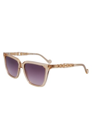 BEŻOWE OKULARY PRZECIWSŁONECZNE LIU JO DAMSKIE (Beige)