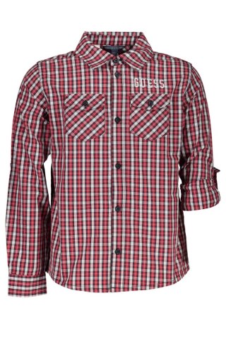 CZERWONA KOSZULA Z DŁUGIM RĘKAWEM GUESS JEANS DLA DZIECI (Rosso)