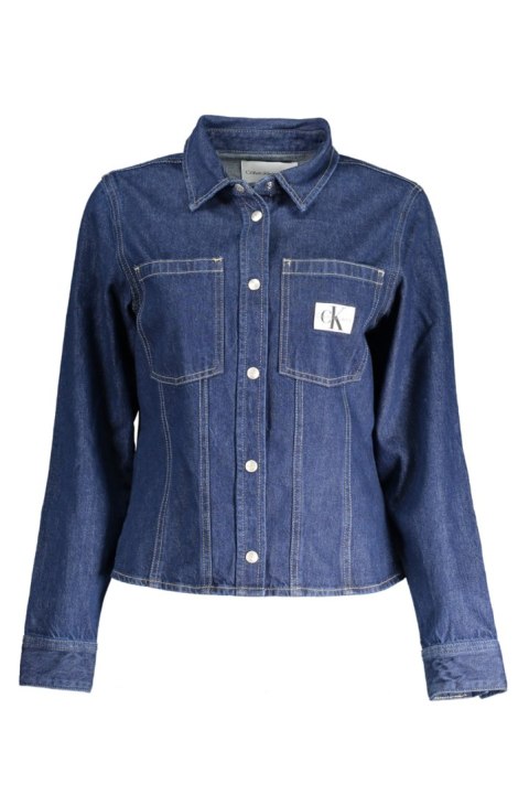 NIEBIESKA KOSZULA DAMSKA CALVIN KLEIN Z DŁUGIM RĘKAWEM (Blu) NIEBIESKA KOSZULA DAMSKA CALVIN KLEIN Z DŁUGIM RĘKAWEM (Blu)
